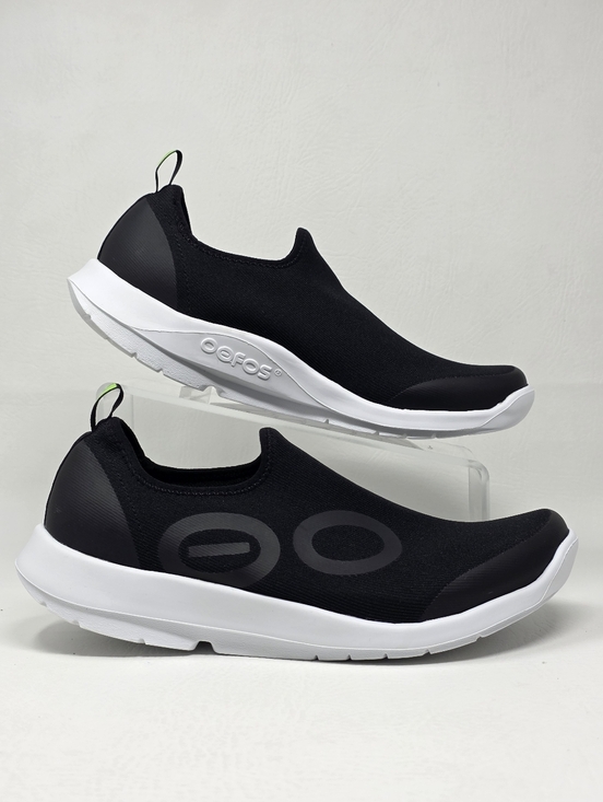 Oofos OOmg Sport LS Men\'s Slip On Shoes White Black US Size 10 5086-WHT/BLK New